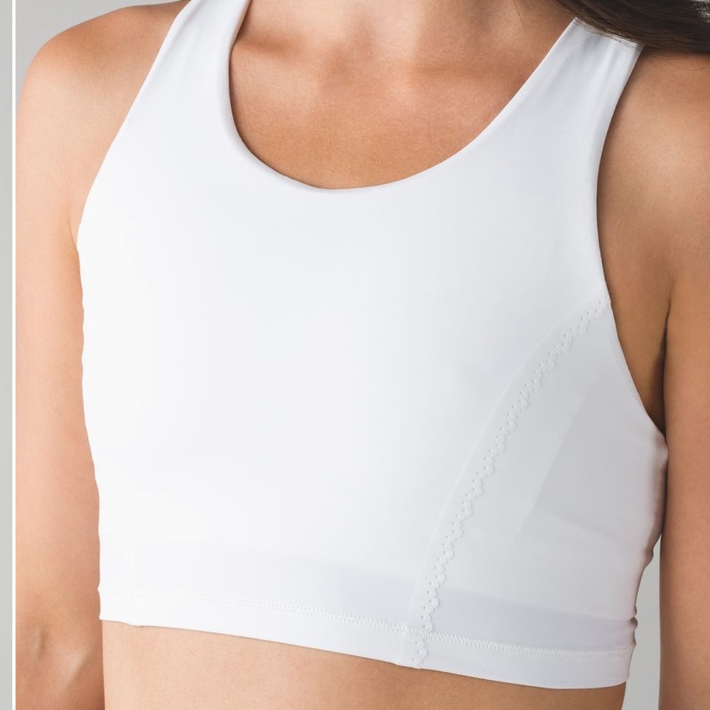 NWT Lululemon Fast As Light Longline Bra / Crop Top Size 4 NWT $68 in White